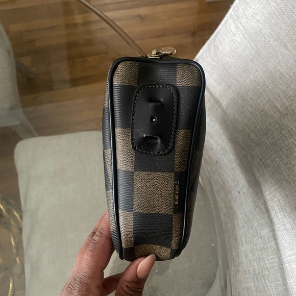 💼 Vintage FENDI Check Pattern Pouch/Crossbody - Picture 7 of 12